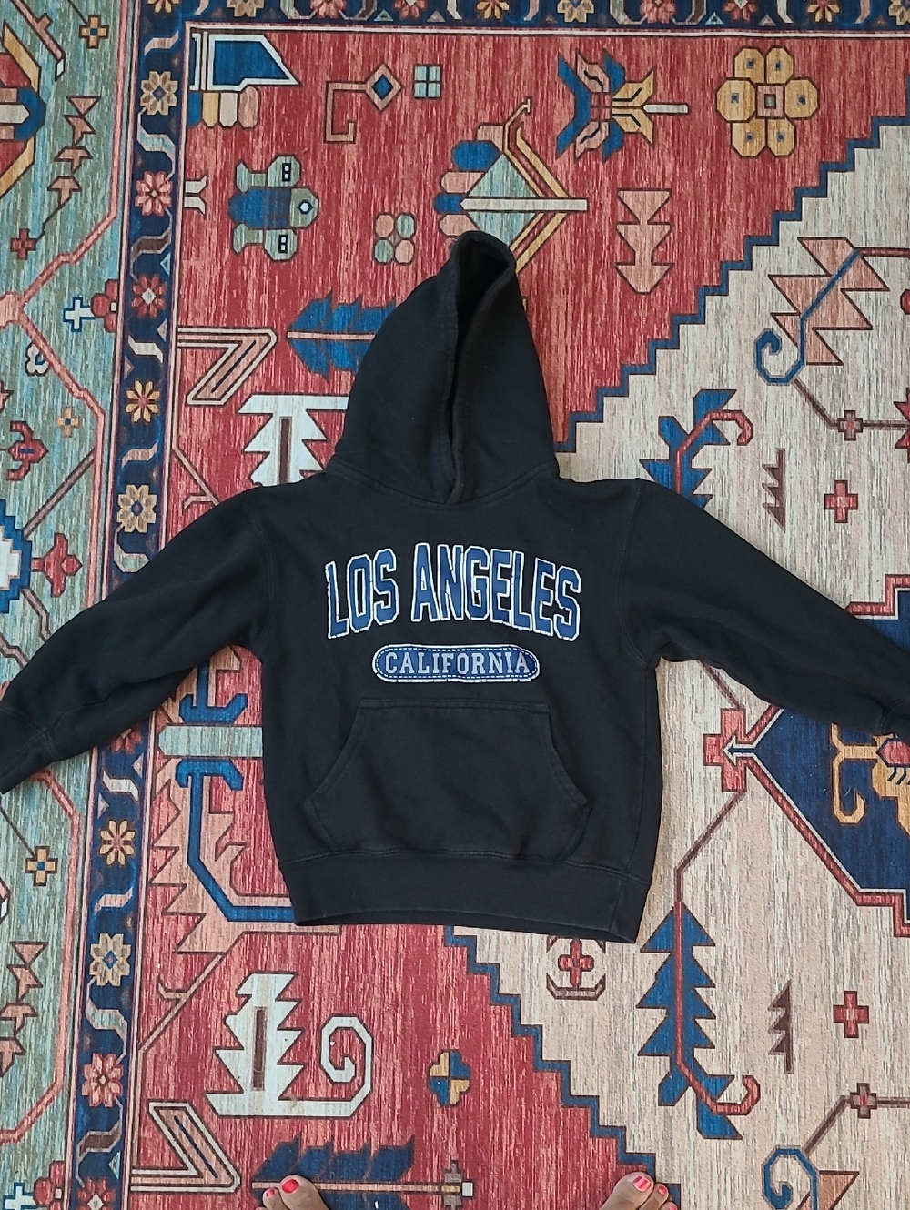 Kids Black "Los Angeles California" Hooded Sweatshirt